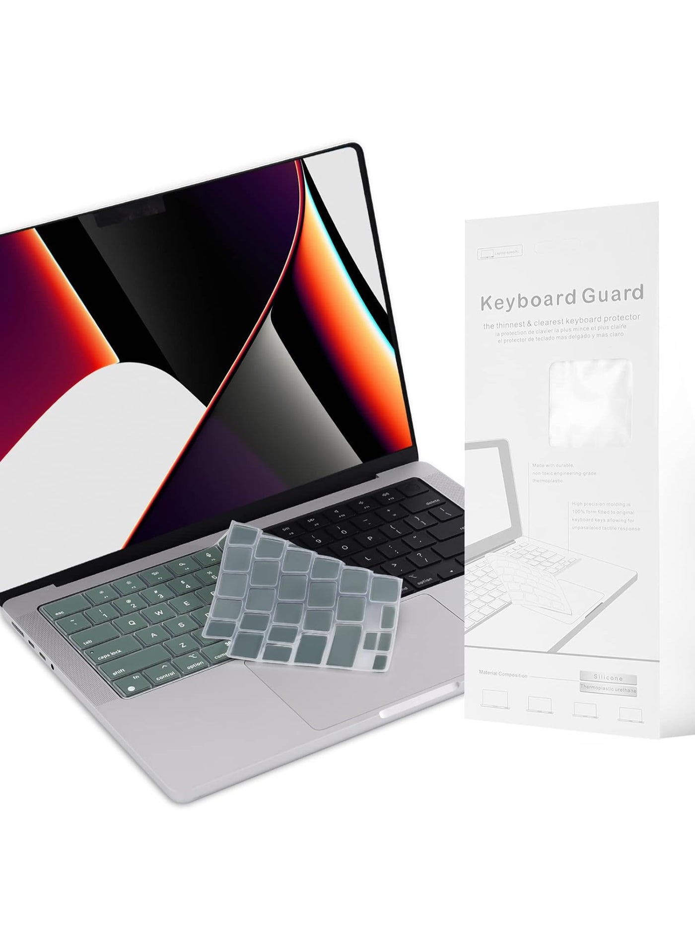 Silicone Keyboard Cover For MacBook Air 13.6 inch M2/M3/M4/M5 Chip A2681/A3113/A3240/A3449 & 15 Macbook Air M5/M4/M3/M2 A3448/A3241/A3114/A2941 &MacBook Pro 14/16 inch M5/M4/M3/M2/M1 Pro/Max A3434/A34